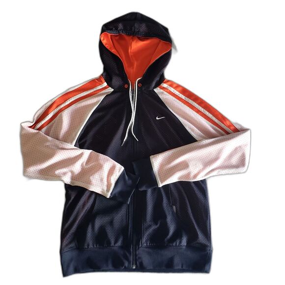 Nike Blue and Orange Reversible Hooded Zip-Up Jacket - Picture 5 of 7